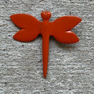 Orange Lacquer Dragonfly Brooch | L'Indochineur